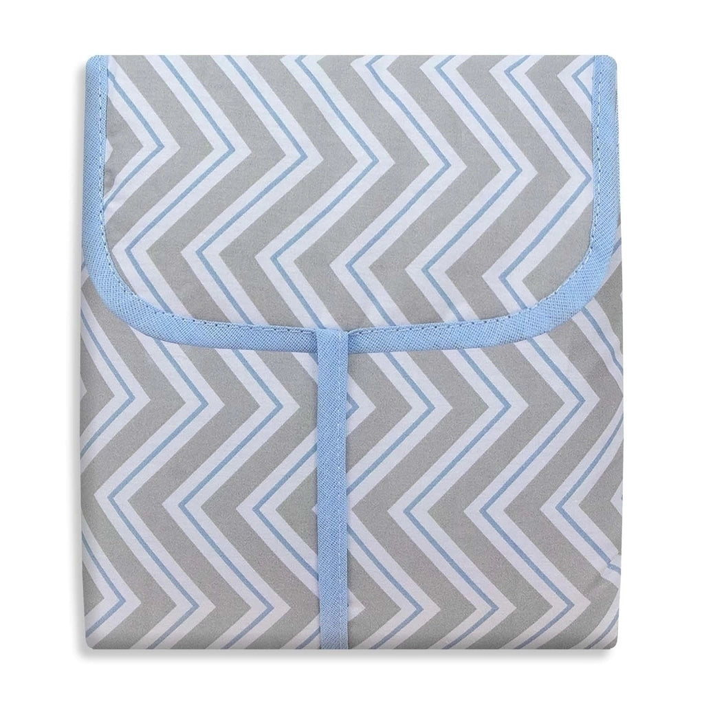 TROCADOR PORTÁTIL C/ BOLSOS - CHEVRON AZUL