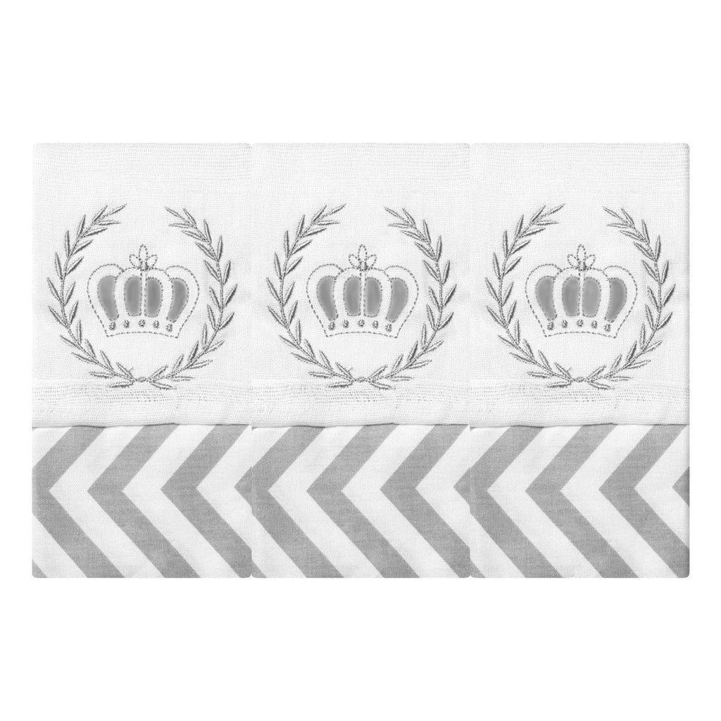 BABETE BORDADA 03 PÇS - CHEVRON