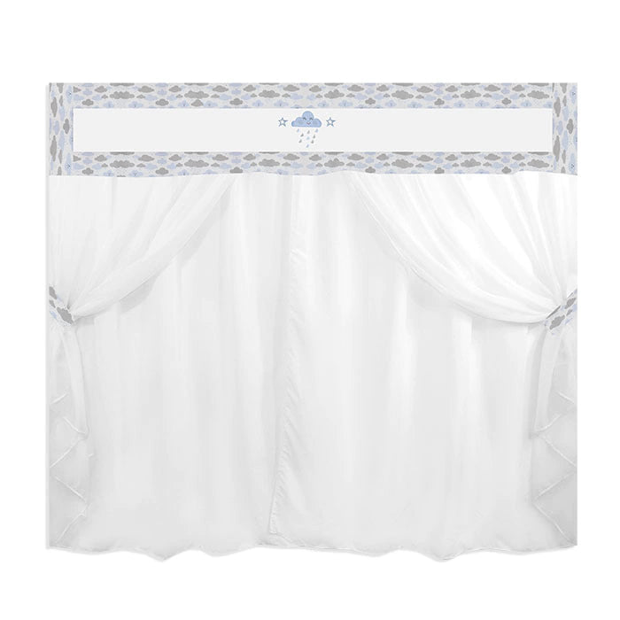 CORTINA DE VOIL - CHUVA DE BENÇÃO AZUL