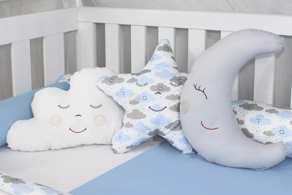 KIT DE BERÇO DUO - CHUVA DE BENÇÃO AZUL