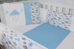 KIT DE BERÇO KID´S - CHUVA DE BENÇÃO AZUL