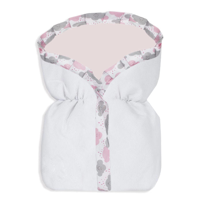 SACO DE BEBÊ - CHUVA DE BENÇÃO ROSA