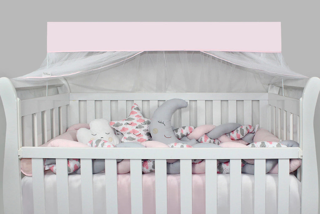 KIT DE BERÇO DUO - CHUVA DE BENÇÃO ROSA