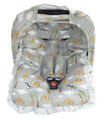 Kit Para Bebê Conforto - Floresta Cinza