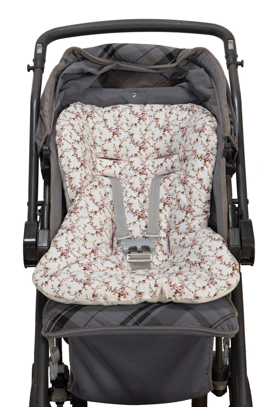 Capa De Carrinho - Floral Rosa