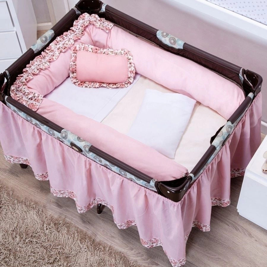 Saia para Berço Desmontável 100% Algodão - Salmão