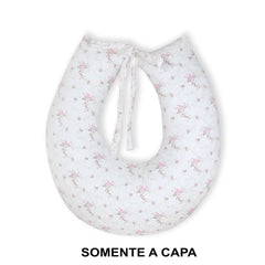 Capa De Almofada Amamentação Mt - Floral Rosa