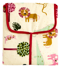 Trocador Portátil C/ Bolsos Internos - Girafa Pink