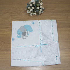 MANTA DE PIQUET C/ LASIE 100% ALGODÃO - ELEFANTE CHEVRON TIFFANY