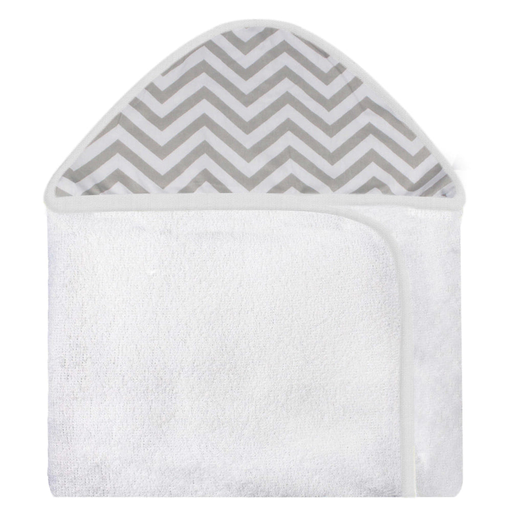 TOALHA COM CAPUZ ESTAMPADA - CHEVRON