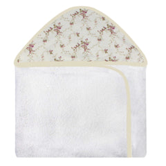 TOALHA COM CAPUZ ESTAMPADA - CHEVRON FLORAL FERRUGEM