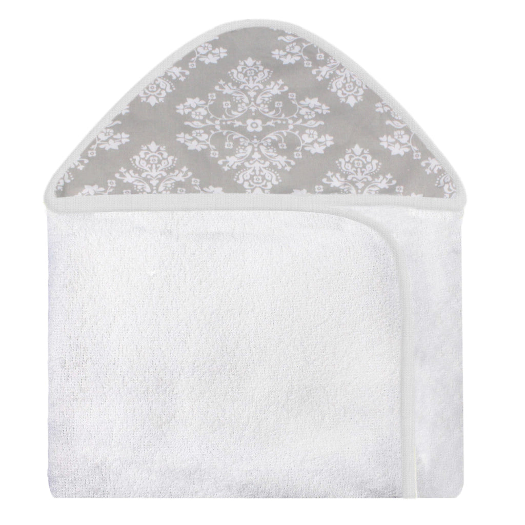 TOALHA COM CAPUZ ESTAMPADA - PROVENÇAL CINZA