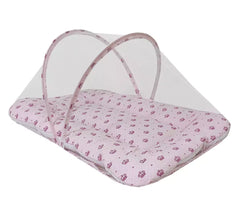 Colchonete Portátil Com Mosquiteiro - Coroinha Rosa