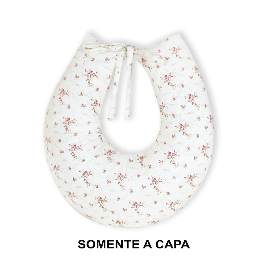 Capa De Almofada Amamentação Mt - Floral Ferrugem