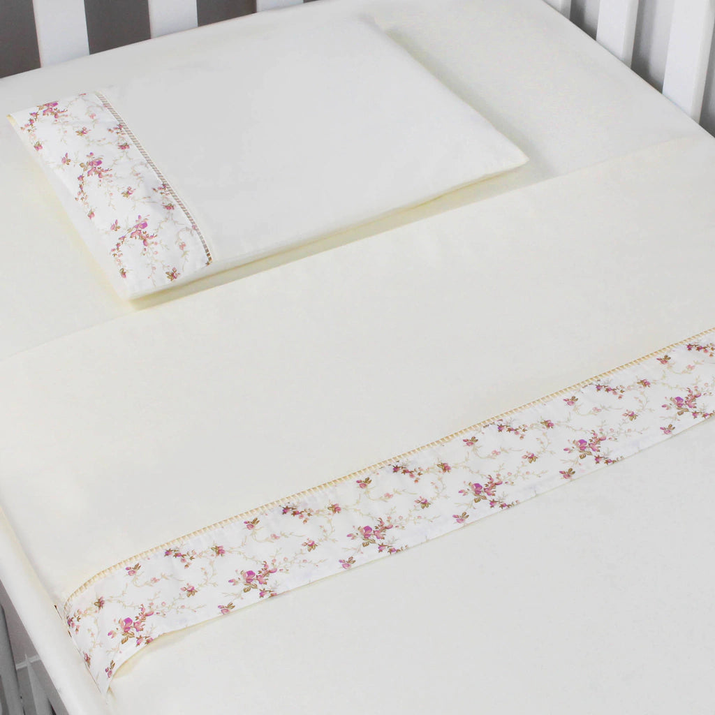 JG. DE LENÇOL AMERIC. 03 PÇ - FLORAL FERRUGEM