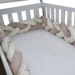 PROTETOR DE BERÇO TRANÇA 4,00 MTS - FLORAL FERRUGEM