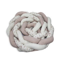 PROTETOR DE BERÇO TRANÇA 4,00 MTS - FLORAL FERRUGEM