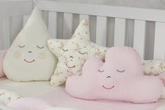 KIT DE BERÇO ROLL - FLORAL ROSA