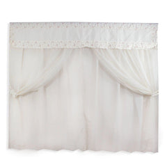 CORTINA DE VOIL - VERVURA FLORAL ROSA