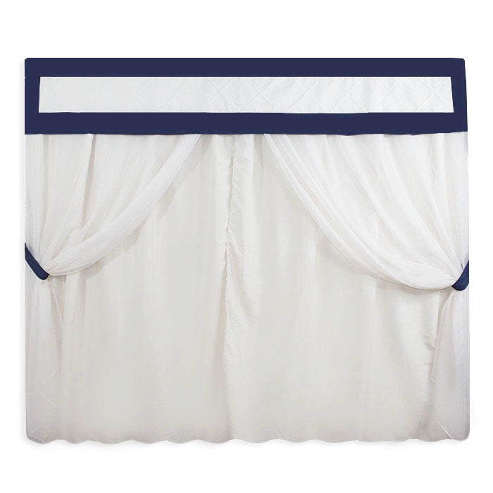 CORTINA DE VOIL - GUIPIR MARINHO COM PALHA