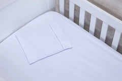 JOGO DE LENÇOL 3 PEÇAS BERÇO AMERICANO/NACIONAL - AZUL BEBÊ