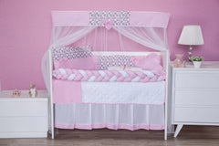 KIT BERÇO AMERICANO 11 PEÇAS CLASSIC MICROFIBRA - AMORA