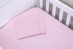 JOGO DE LENÇOL 3 PEÇAS BERÇO AMERICANO/NACIONAL - ROSA BEBÊ