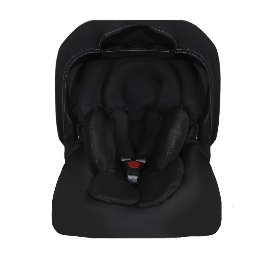CONJUNTO COMPLETO BEBÊ CONFORTO - CAPOTA + APOIO + CAPA + PROTETOR DE CINTO PRETO