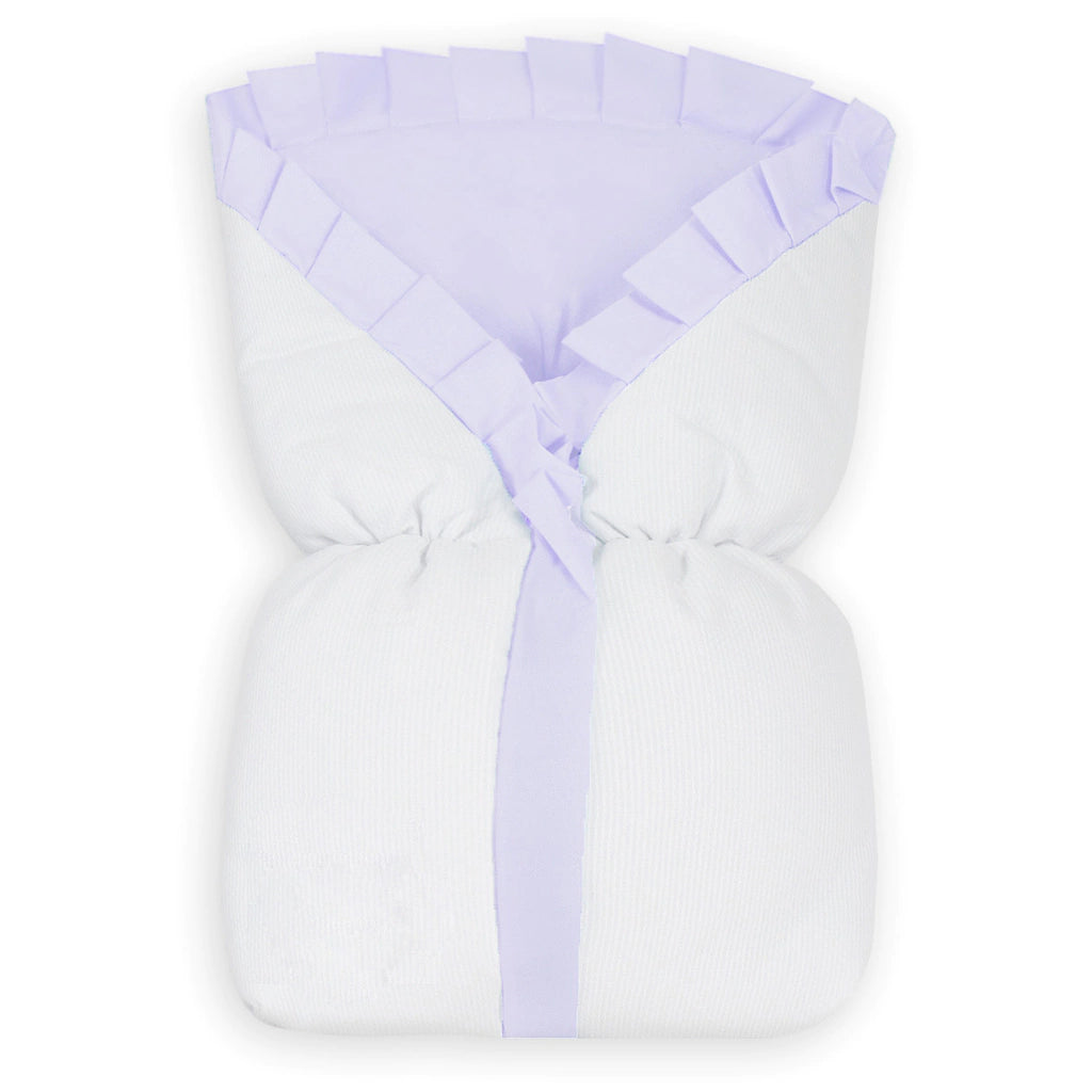SACO DE BEBÊ - LILÁS COM BRANCO
