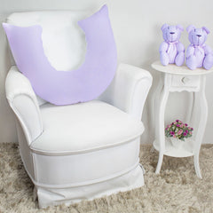 ALMOFADA DE AMAMENTAÇÃO - LILÁS COM BRANCO