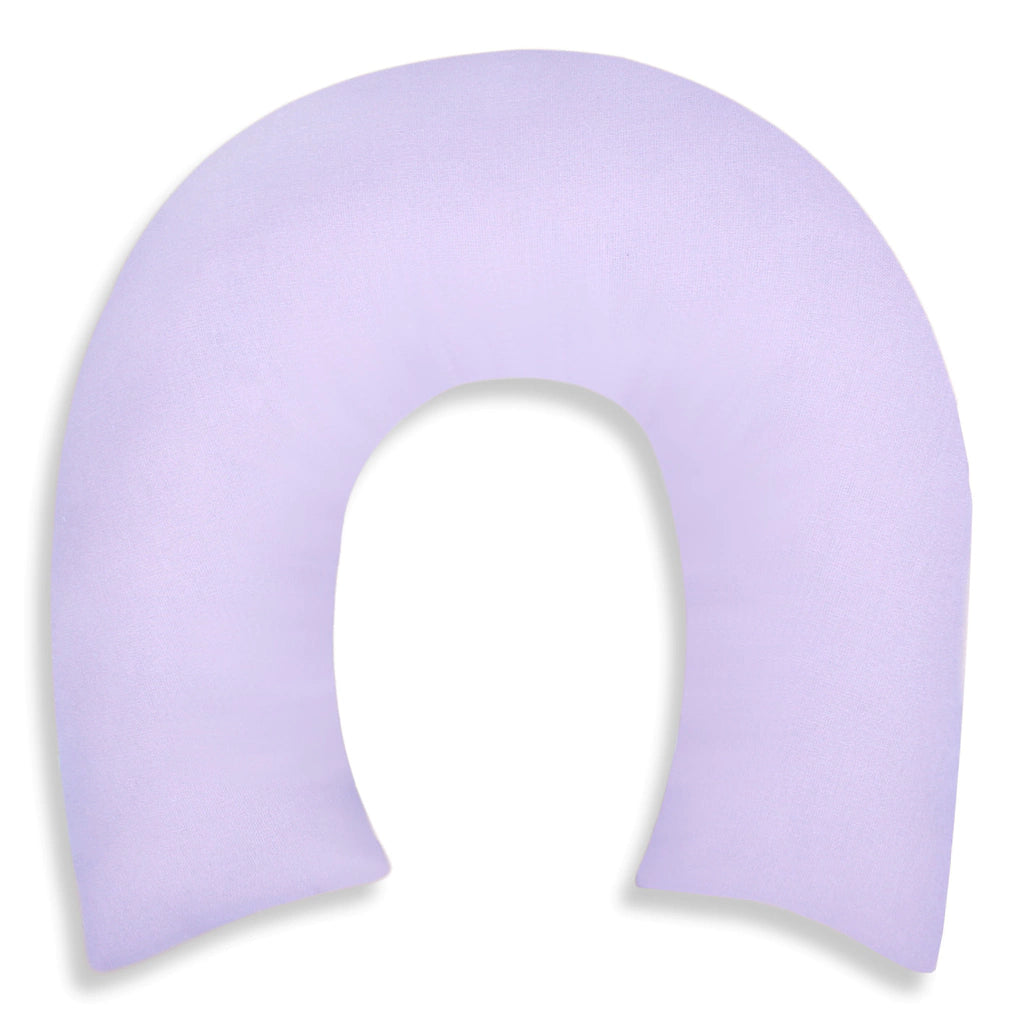 PROTETOR DE PESCOÇO - LILÁS COM BRANCO