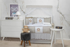 Kit mini berço padrão 08 peças - lion