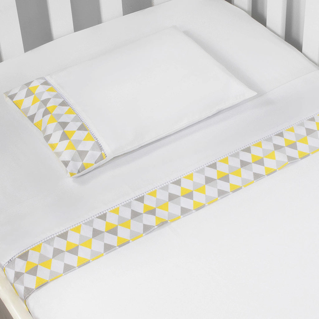 JG. DE LENÇOL AMERIC. 03 PÇ - LOSANGO AMARELO