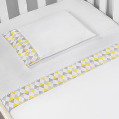 JG. DE LENÇOL AMERIC. 03 PÇ - LOSANGO AMARELO