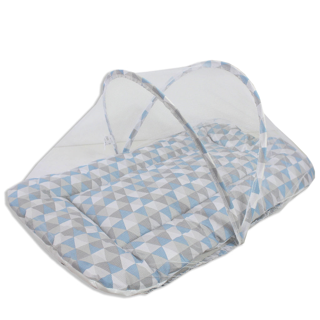 COLCHONETE PORTÁTIL C/ MOSQUETEIRO - LOSANGO AZUL