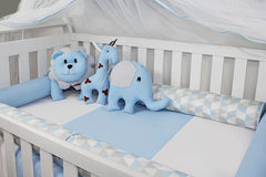 KIT DE BERÇO ROLL - LOSANGO AZUL