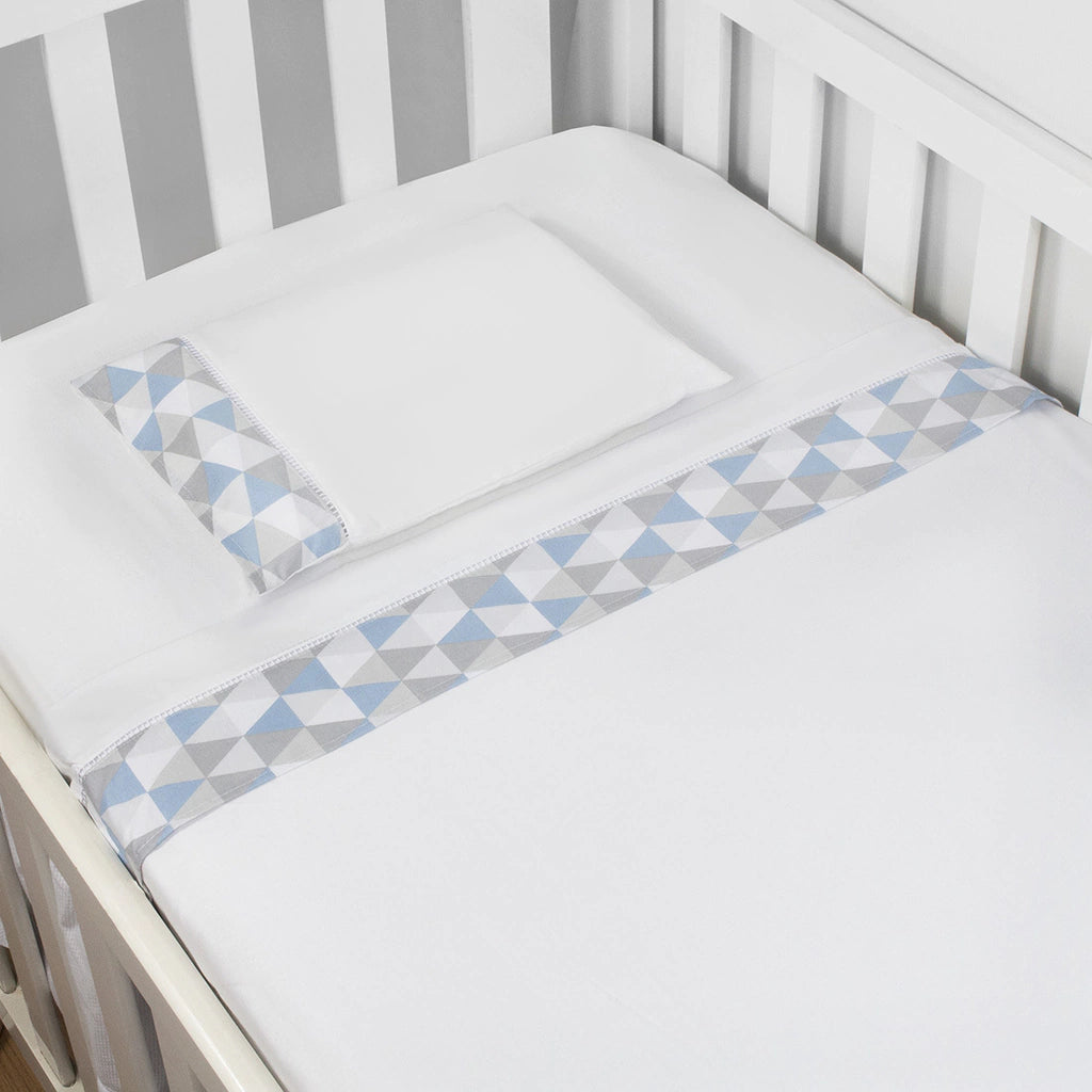 JG. DE LENÇOL AMERIC. 03 PÇ - LOSANGO AZUL