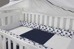 KIT DE BERÇO ROLL - LOSANGO MARINHO