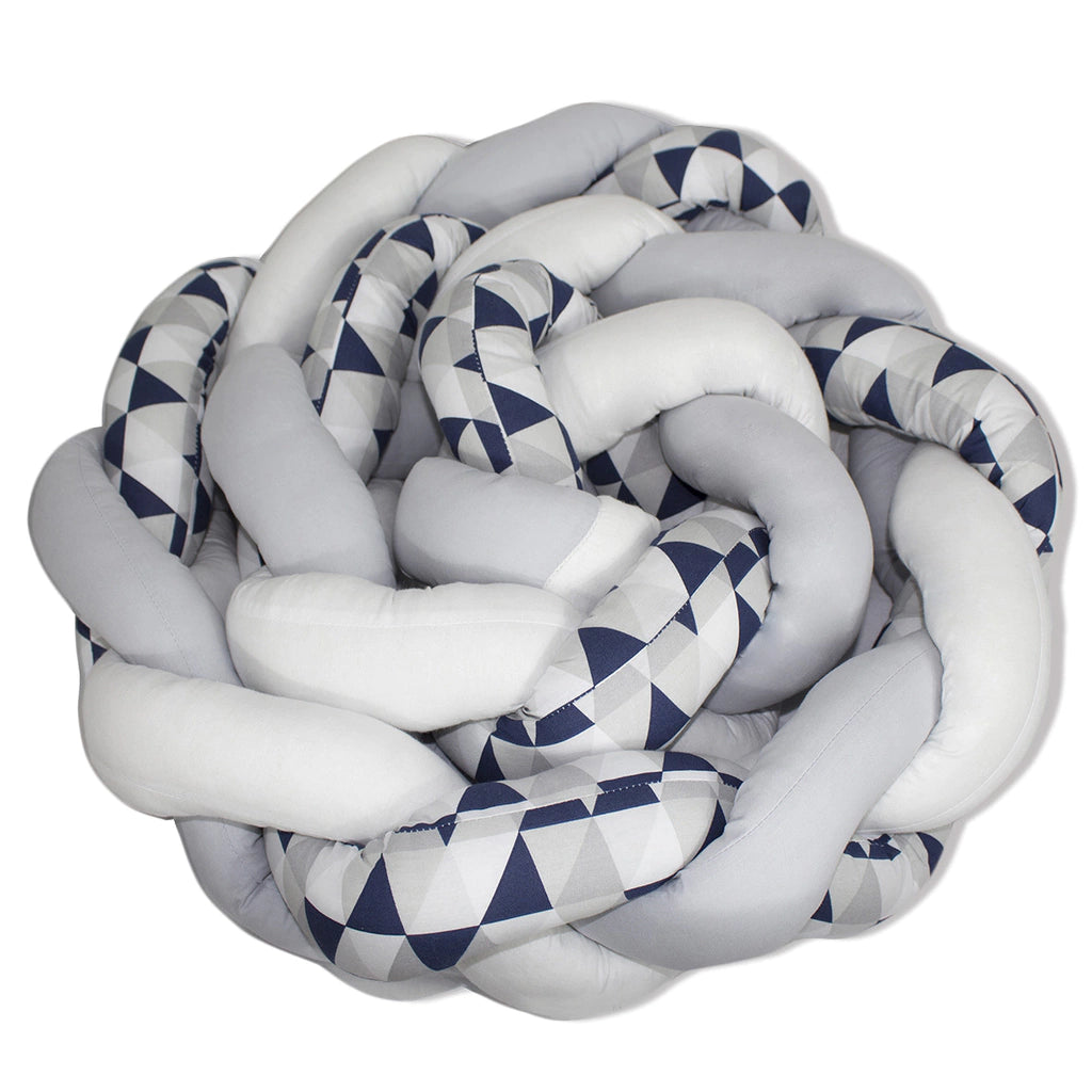 PROTETOR DE BERÇO TRANÇA 4,00 MTS - LOSANGO MARINHO