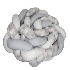 PROTETOR DE BERÇO TRANÇA 4,00 MTS - LOSANGO ROSA