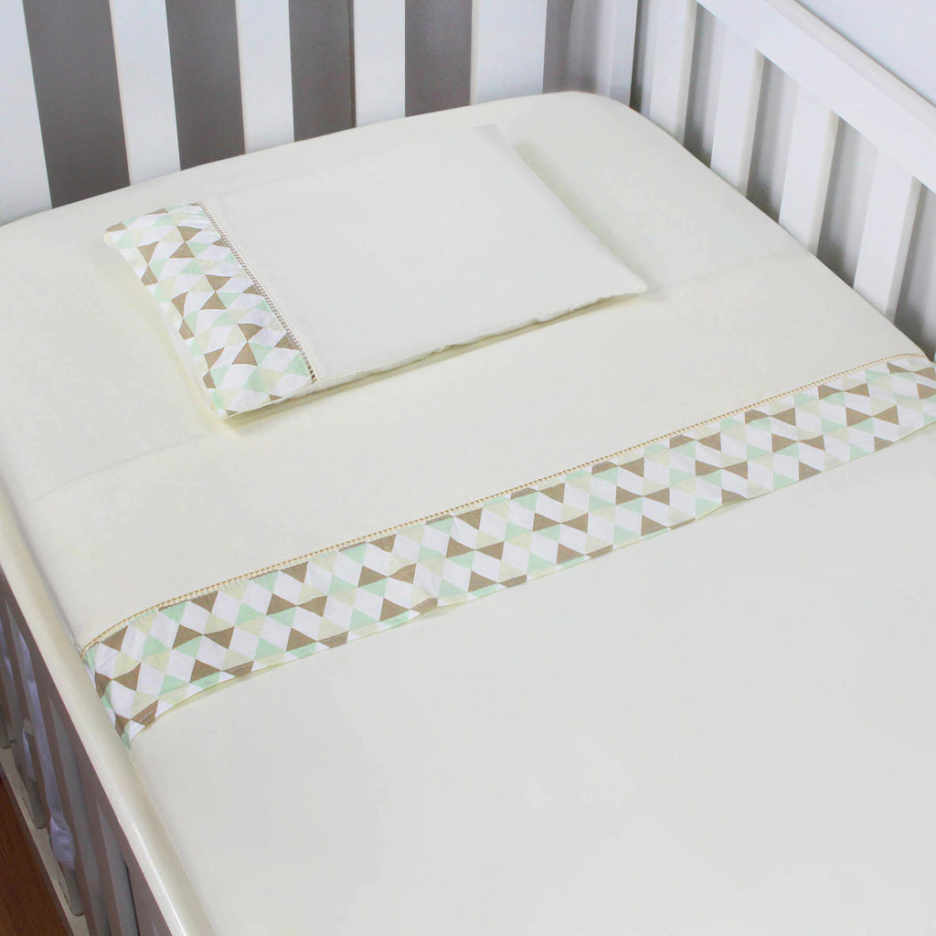 JG. DE LENÇOL AMERIC. 03 PÇ - LOSANGO VERDE