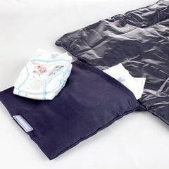 Trocador portátil plastificado - marinho