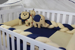 KIT DE BERÇO DUO - MARINHO COM CAQUI