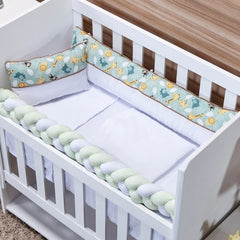 Kit mini berço fofura 100% algodão 09 peças - floresta