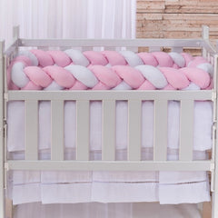 Kit mini berço happy 07 peças - rosa e branco