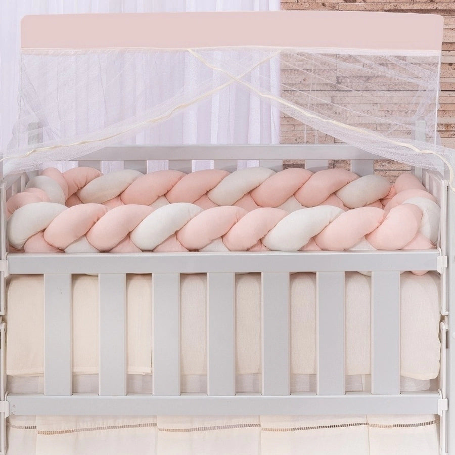 Kit mini berço happy 07 peças - salmão e palha