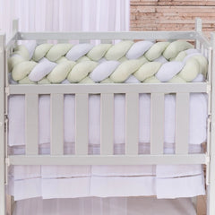 Kit mini berço happy 07 peças - verde e branco