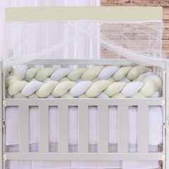 Kit mini berço happy 07 peças - verde e branco