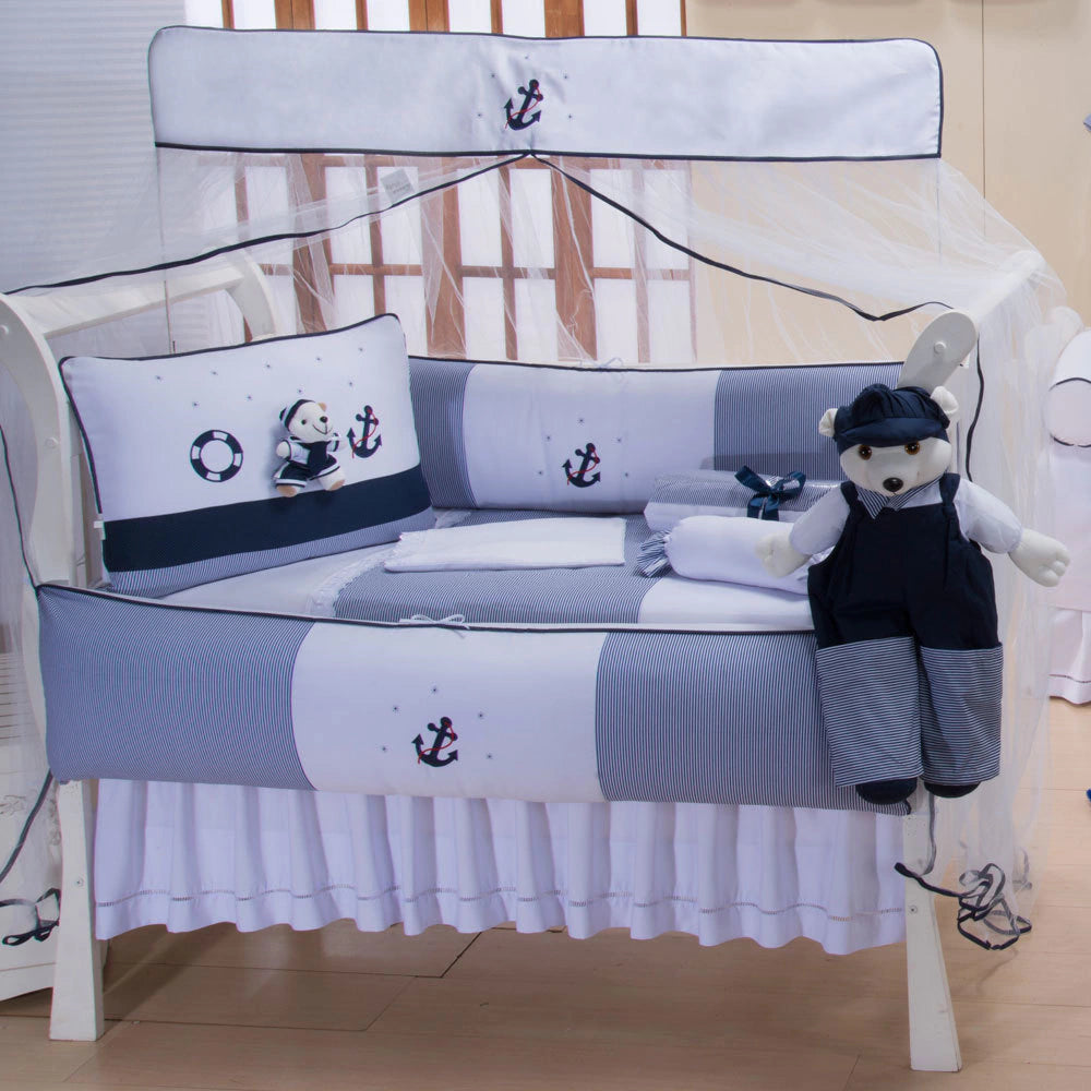 KIT DE BERÇO GLAMOUR 10 PÇS - NÁUTICO