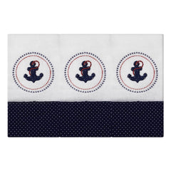 BABETE BORDADA 03 PÇS - NÁUTICO